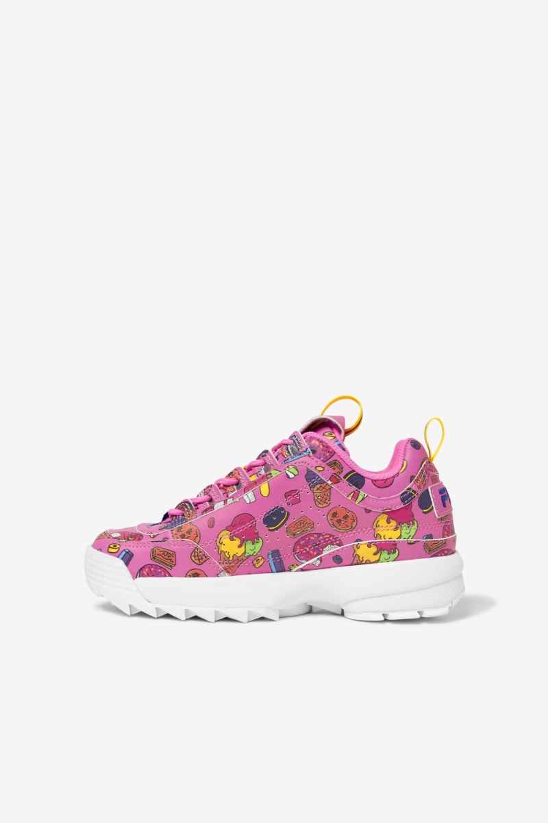 Gyerek Fila Little Kids' Disruptor 2 Premium Sportcipő Rózsaszín Lila Citrom Magyarország | HU-140720