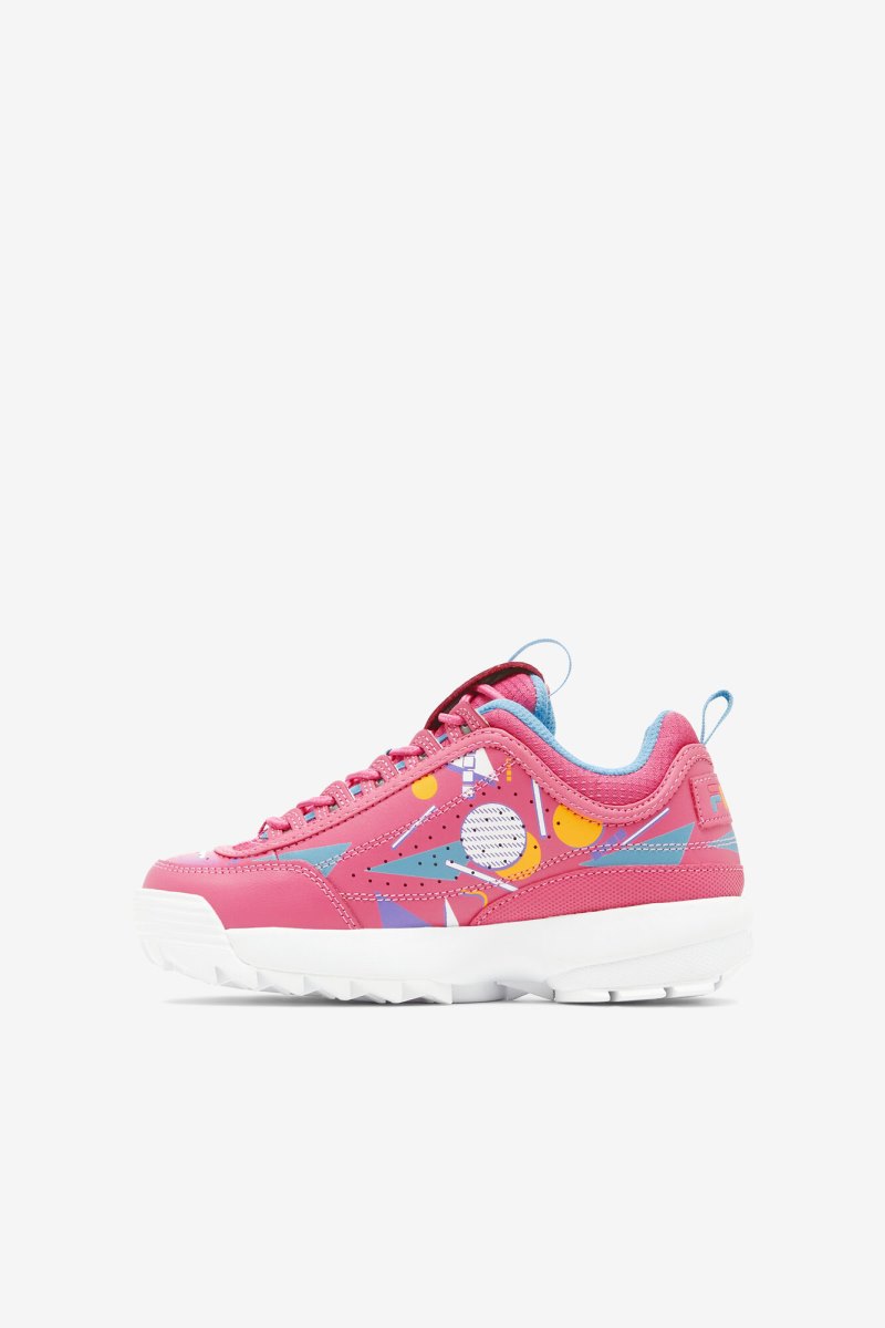 Gyerek Fila Little Kids' Disruptor 2 Premium Sportcipő Rózsaszín Kék Fehér Magyarország | HU-144445