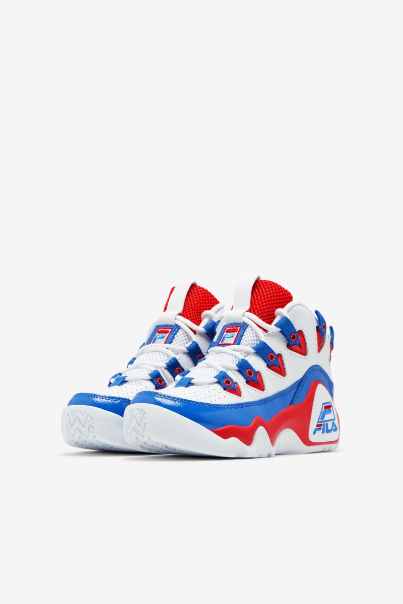 Gyerek Fila Little Kids' Grant Hill 1 Sportcipő Fehér Piros Kék Magyarország | HU-182037