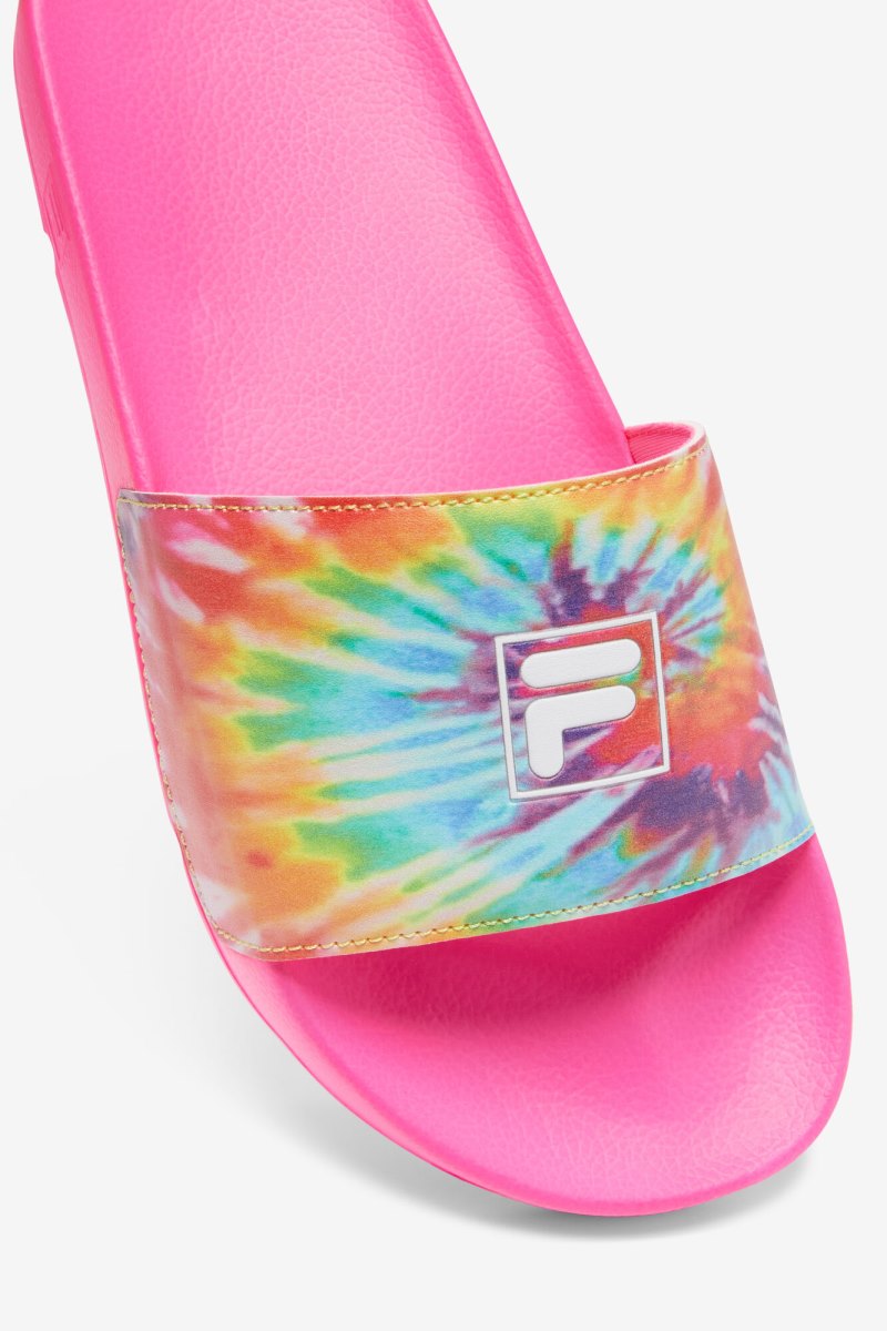 Női Fila Drifter Tie Dye Szandál & Papucs Rózsaszín Színes Magyarország | HU-179016