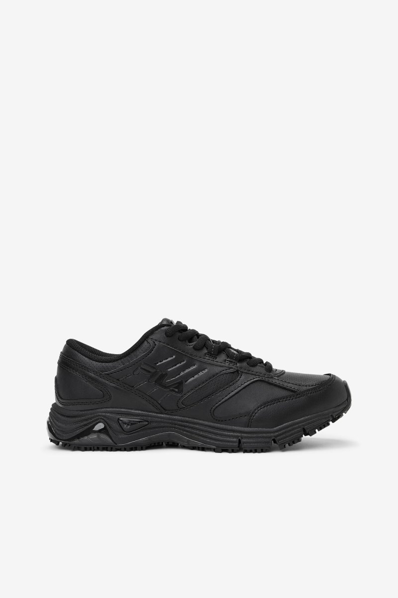 Női Fila Memory Flux Slip Resistant Shoe Munkacipő Fekete Fekete Fekete Magyarország | HU-171789